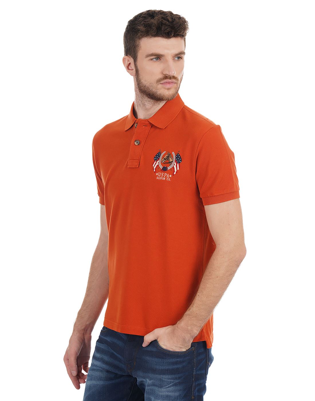 U.S. Polo Assn. Men Solid Casual Wear T-Shirt